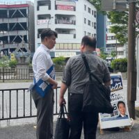 2024年7月9日　大津京駅駅頭